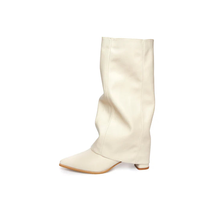 The Korner | Kedi Heel Boots - Beige