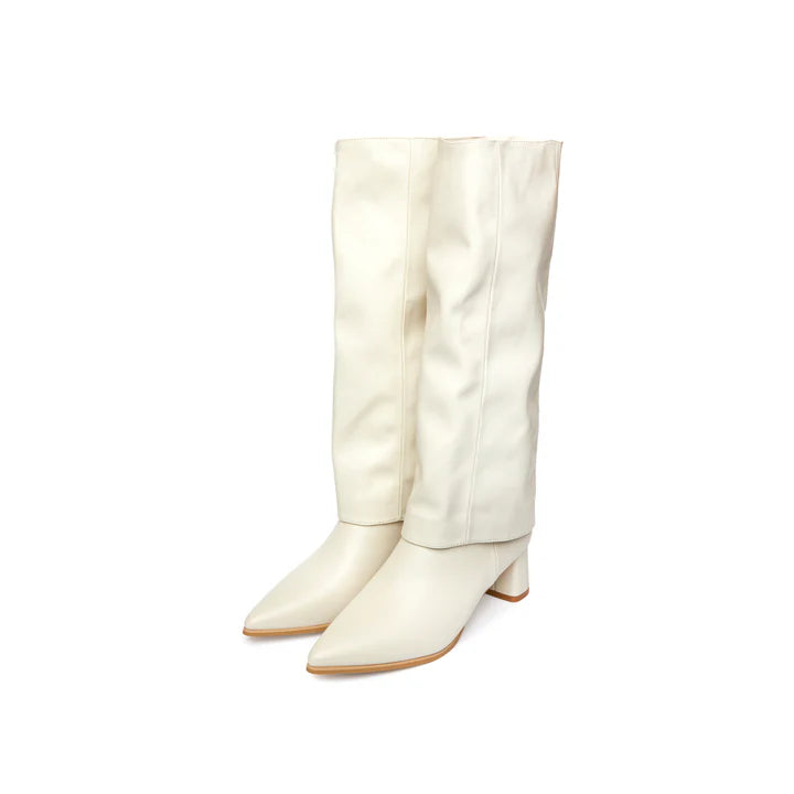 The Korner | Kedi Heel Boots - Beige
