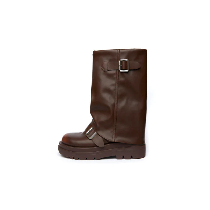 The Korner | Soul Chic Buckle Boots - Khaki